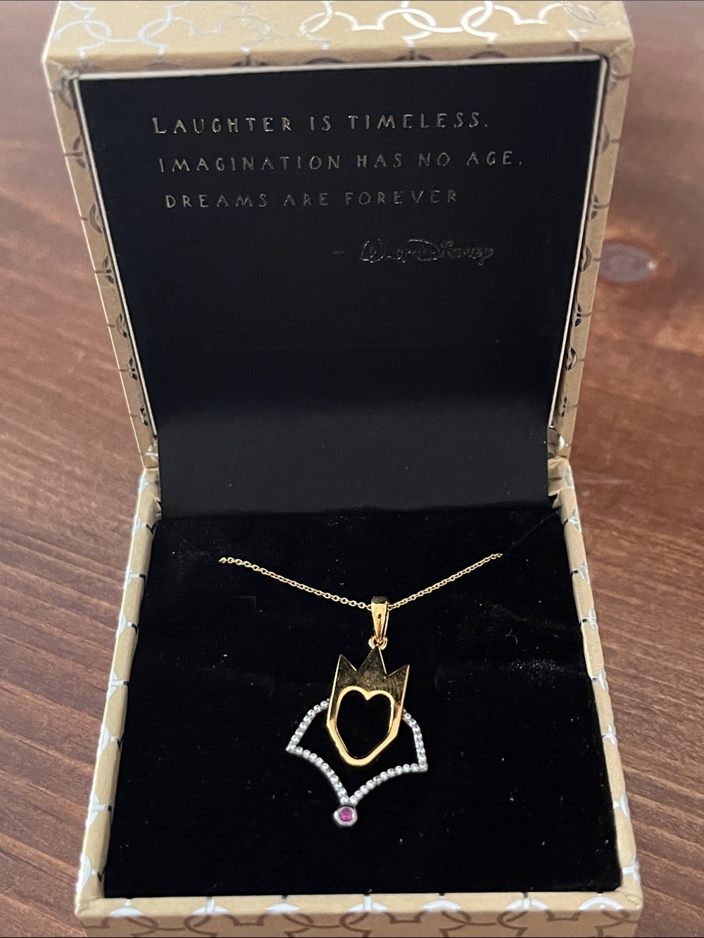 Rebecca Hook Disney evil Queen Pendant Necklace original box never worn
